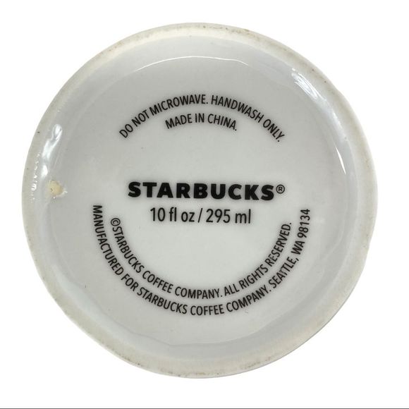 Starbucks ceramic white 10 oz. tumbler green logo - Picture 5 of 7